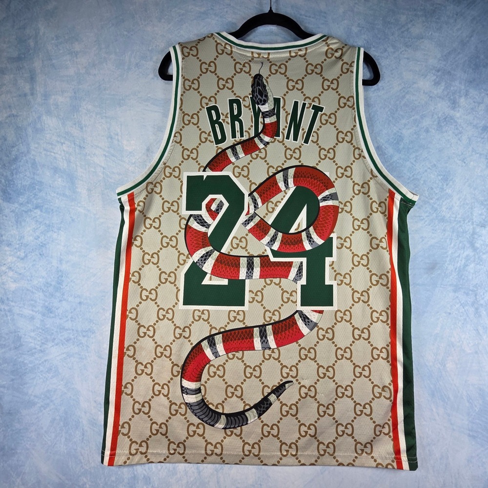 Mitchell & Ness Lakers Kobe Bryant 24 Kingsnake Custom Jersey Tan XL - Picture 8 of 11